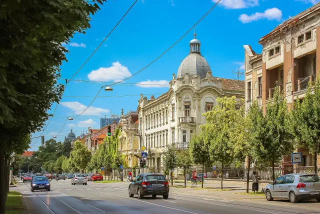 De Europska avenija met secessiegevels in Osijek