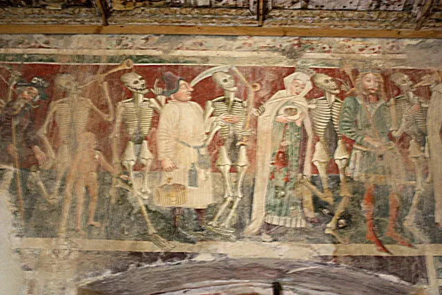 Fresco's in de kerk Sveta Marija na Škrilinah bij Beram